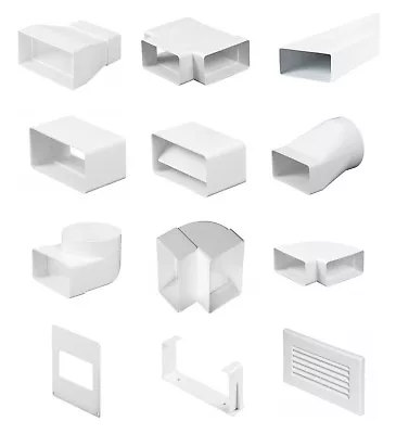 £2.50 • Buy PVC Ventilation Fitting For Extractor Fans - Duct / Elbow / Connector / Grille