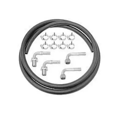 VINTAGE AIR VIN31400-VUD Heater Hose Kit 90 Degree Bulkhead 5/8  OD Black/Zinc • $95.64