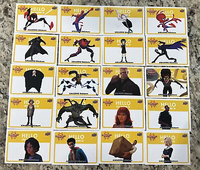 2022 Ud Marvel Spider-man Spiderverse Amazing  Stickers Complete Set As1-as20 • $69.99