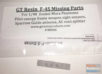 GTR48006 1:48 GT Resin F-4S Phantom II Missing Parts (ZKM Kit) • $14.34