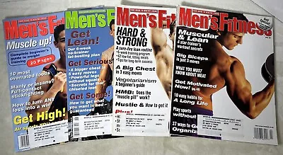 Men’s Fitness Magazine - Lot Of 4 Magazines - 1997 1998 Muscular Vegetarianism • $24.48