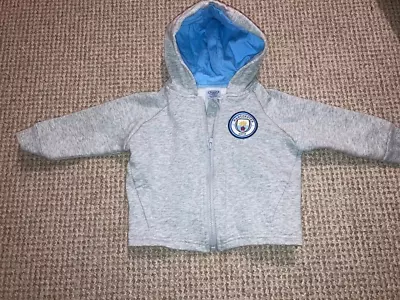 Manchester City Football Hoodie Full Zip Hooded Top Hoody (Baby Size 6-9 Months) • £0.99