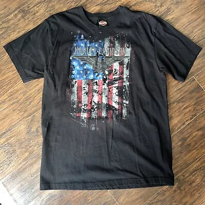 Harley Davidson T Shirt Mens L Black  Myrtle Beach South Carolina • $35