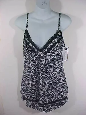 Marilyn Monroe 2 Pc Pink + Black Lace Lingerie Cami & Shorts Set NWT Size L • $18.99