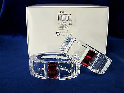 $399.98 • Buy Swarovski #276687 Rainbow Napkin Rings Brand Nib Siam Crystal Red Retired  F/sh