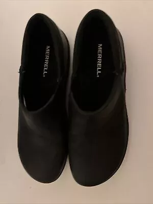 Merrell Women's Dassie Stitch Black Leather Comfort Shoes Size 7.5 Medium • $28