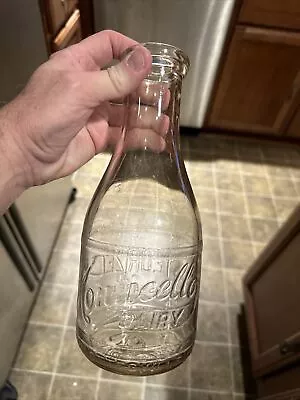Monticello Dairy Embossed Quart Milk Bottle Charlottesville Virginia VA • $19.99