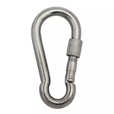 Zinc Plated Carbine Hook With Screw Nut And Eyelet (Various Sizes) • £4.65