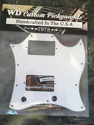 White 3 Ply Pickguard For 2021-Current Epiphone SG Traditional Pro Made In USA • $36.95