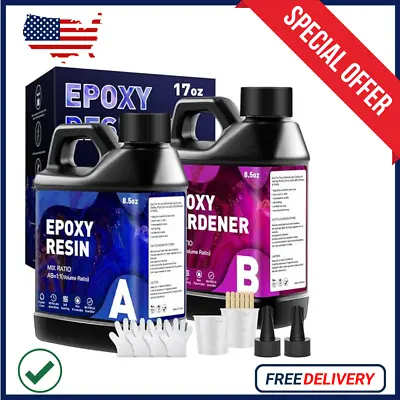 Epoxy Resin Crystal Clear Epoxy Resin Kit No Yellowing No Bubble NAWEST VERSION • $14.41