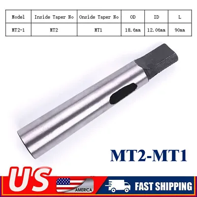 MT2-MT1 Steel Morse Taper Reduction Adapter Drill Sleeve For Lathe Milling Tool • $9.99