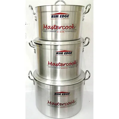 £350.99 • Buy 3pc Aluminium Catering  Saucepan Cooking POT Groundbase Casserole 13''/14''/16''