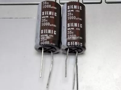 2 X MADE IN THAILAND ELNA SILMIC 1000uF 35V FOR AUDIO ELECTROLYTIC CAPACITOR • $9.99