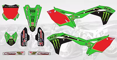 Am 476 Mx Motocross Graphics Decals Stickers For Kawasaki Kx250f 2017-2020 • $119