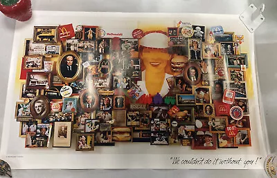 Vintage 80’s McDonald's 1985  30 Year Anniversary  Poster All Over Print • $18