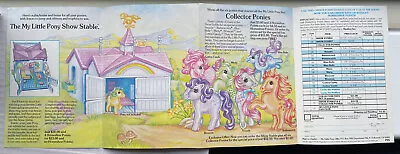 Vintage MY LITTLE PONY 1986 Show Stable Print Ad Fan Club Form • $16.99