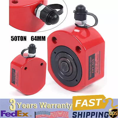 50 Ton Hydraulic Flat Jack Pancake Cylinder Ram 64MM For Machinery Industries US • $103.32