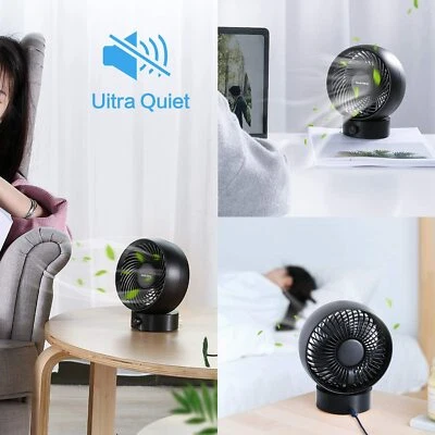 $60.49 • Buy USB Desk Fan Small Personal Desktop Table Fan With Strong Wind Work Office Black