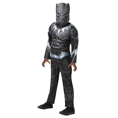 Rubies Black Panther Marvel Superhero Boy's Fancy Dress Costume • £13.49