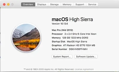 £400 • Buy Apple Mac Pro 5.1 (2012) 2.4ghz 12 Core 128gb Ram Ati 5770