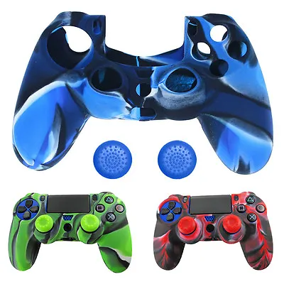 $12.97 • Buy Soft Silicone Cover Skin Rubber Grips Case For Sony Playstation 4 PS4 Controller