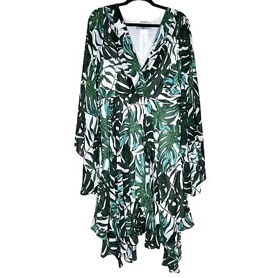 Meghan Los Angeles Women Size XL (see Measurements) Sunset Dress Palm Beach Gree • $85.67