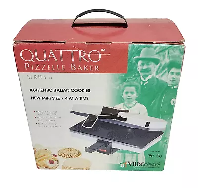 NEW VillaWare Quattro Pizzelle Baker Series II #3850 New 3” Italian Cookie Maker • $296.39