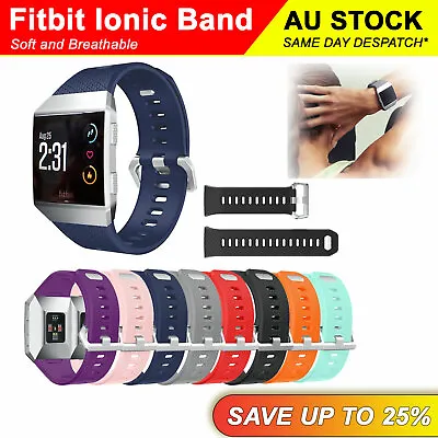 Fitbit Ionic Replacement Silicone Watch Wrist Sports Band Strap Wristband 22mm • $5.99