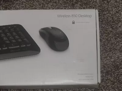 New 850 Desktop Wireless Keyboard Mouse Bundle Microsoft Black PY9-00001 • $29.99