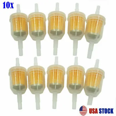 $6.99 • Buy 10PCS Motor Inline Gas Oil Fuel Filter Small Engine For 1/4'' 5/16  Line US