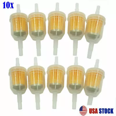 $6.39 • Buy 10PCS Motor Inline Gas Oil Fuel Filter Small Engine For 1/4'' 5/16  Line US