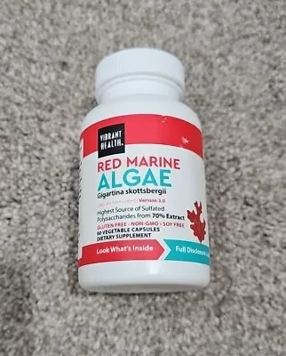 Vibrant Health Red Marine Algae -60 Vcaps - Exp 7/24 • $29.95