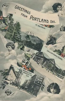 PORTLAND OR - Mt. Hood Lewis & Clark Building Washington Street - 1908 • $9.87