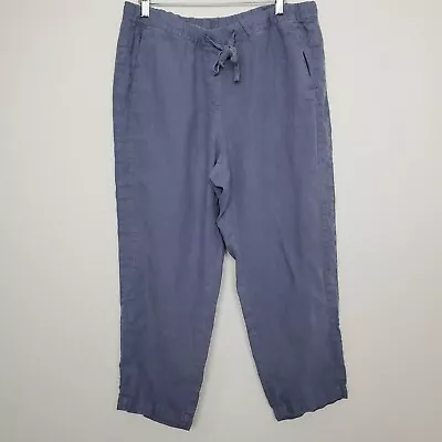 J. Jill PureJill Womens Pull On Pants Size M Drawstring Garment Dyed Linen Ankle • $23.88