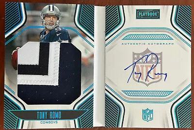 $56.33 • Buy 2022 Playbook Tony Romo Booklet Patch Jersey Auto /25 Dallas Cowboys