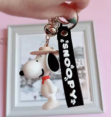 £5.39 • Buy Snoopy Hat Peanuts Charlie Brown Keychain Keyring Pendant Bag Pom