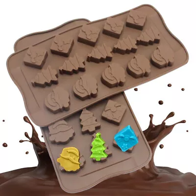 £2.19 • Buy 3D Silicone Chocolate Mould Cake Candy Soap Wax Melt Mold Jelly Ice Cube Tray