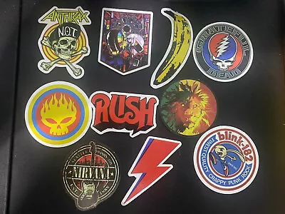 Classic Rock Vinyl Sticker Lot 10 Stickers Metal Roll Vintage Hard Punk (A05) • $9.78