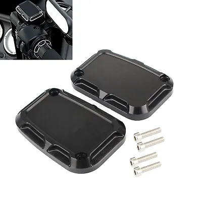 Black Front Brake Master Cylinder Cover For Harley Electra Glide Road King V-Rod • $15.74