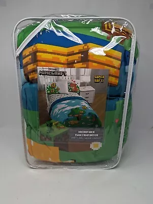 Mojang Minecraft Twin Microfiber  64  X  86   Kids Comforter Super Soft New • $8.73