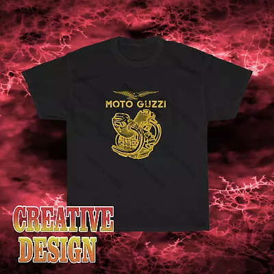 New Design Moto Guzzi Eagle Logo Unisex Black T-Shirt Funny Size S To 5XL • $23