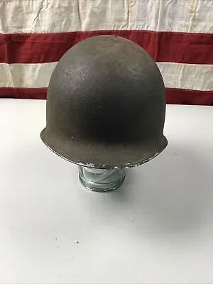 WWII WW2 War US ARMY M1 Helmet Front Seam Steel Pot & Liner Z37 • $150