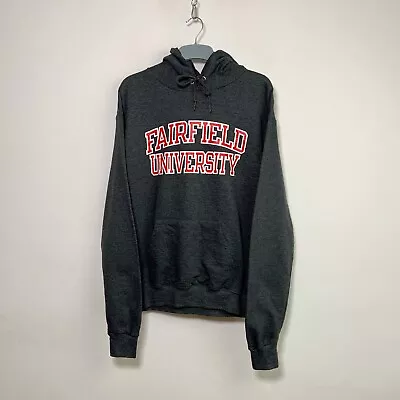 Champion Fairfield University Hoodie Pullover Grey Size M • £24.99