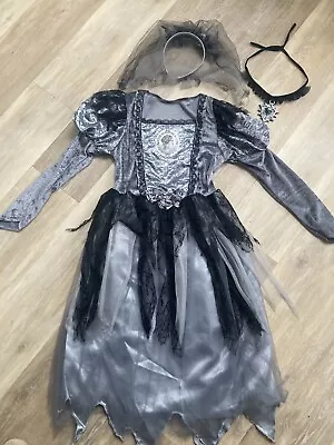 £0.99 • Buy Girls M&S Zombie Bride Halloween Costume Dress Outfit 9-10 Years