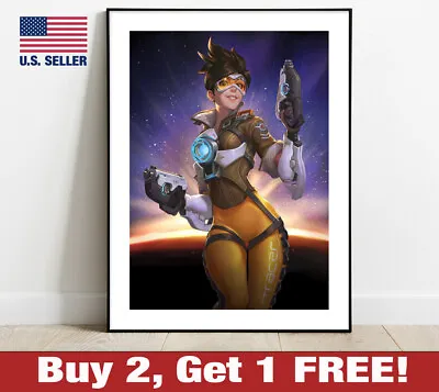 $22.95 • Buy Overwatch Tracer 18  X 24  Poster Print Game Room Man Cave Wall Art Decor 2