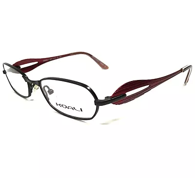 Morel Petite Eyeglasses Frames KOALI 6724K MR151 Black Red Rectangular 47-16-135 • $69.99