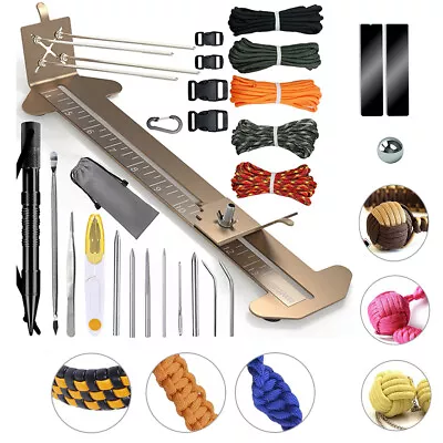 Paracord Bracelet Jig Wristband Maker Kit Adjustable Metal Weaving DIY Craft AU • $48.50