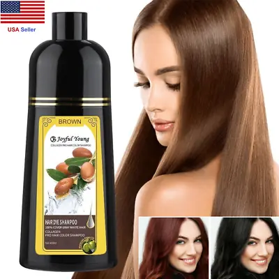 3 IN 1 All Natural Instant Hair Dye Shampoo With Argan Oil 7 Colors Available! • $23.99