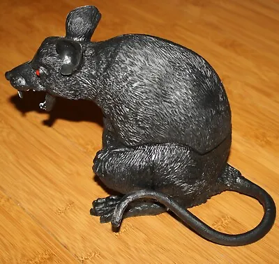 Hunchback BIG Giant BLACK RAT Standing Horror Monster Rodent Prop 7  Tall • $13.95