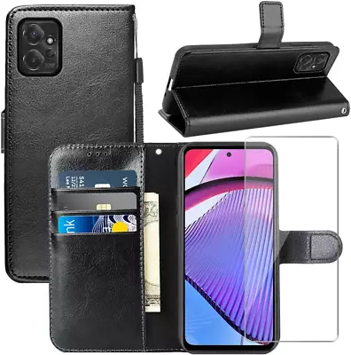 For Moto G Power 5G 2023 Case With Screen ProtectorPu Leather Wrist Strap Card • $19.67